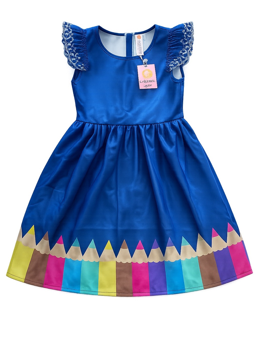 NWT Mia Belle Girls Blue Colored Pencil Dress Boutique Size 10